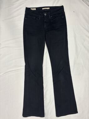 LEVI'S STRAUSS & CO Women 715 Black Bootcut Denim Jeans Mid Rise Size W27 L30